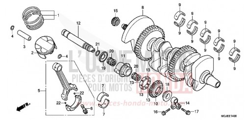 VILEBREQUIN/PISTON CBF1000FAC de 2012